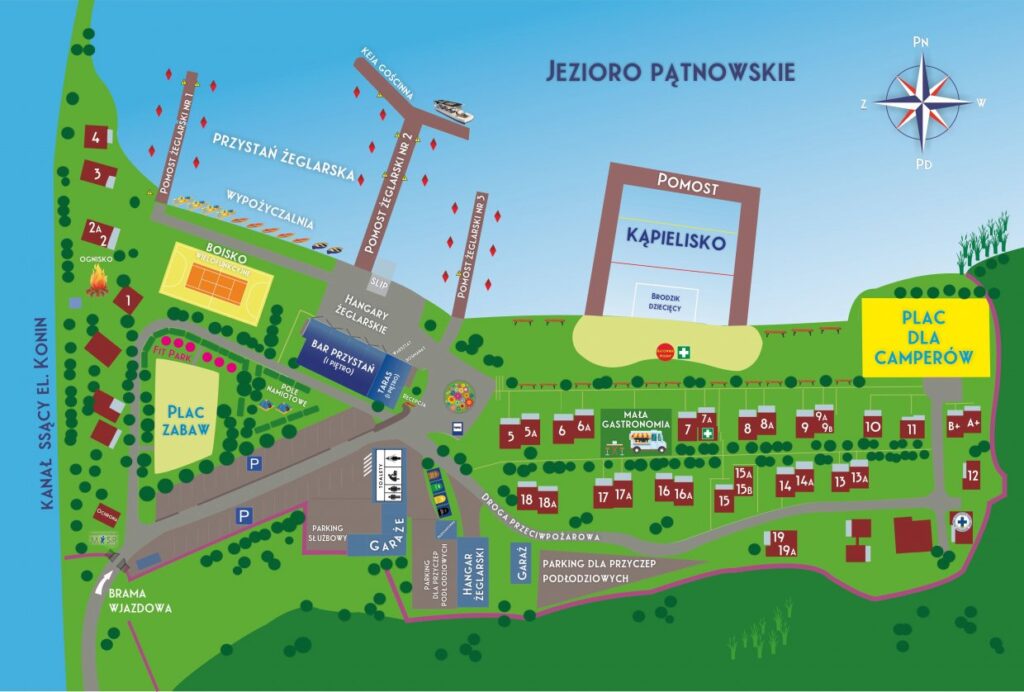 Plan ośrodka "Przystań Gosławice"
